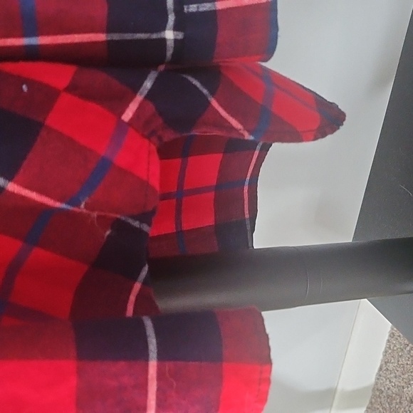 beachlunchlounge Red and Blue Plaid Hi-Low Button Down - Picture 7 of 10